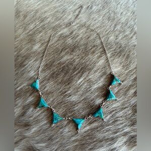 Handmade Turquoise Triangle Necklace